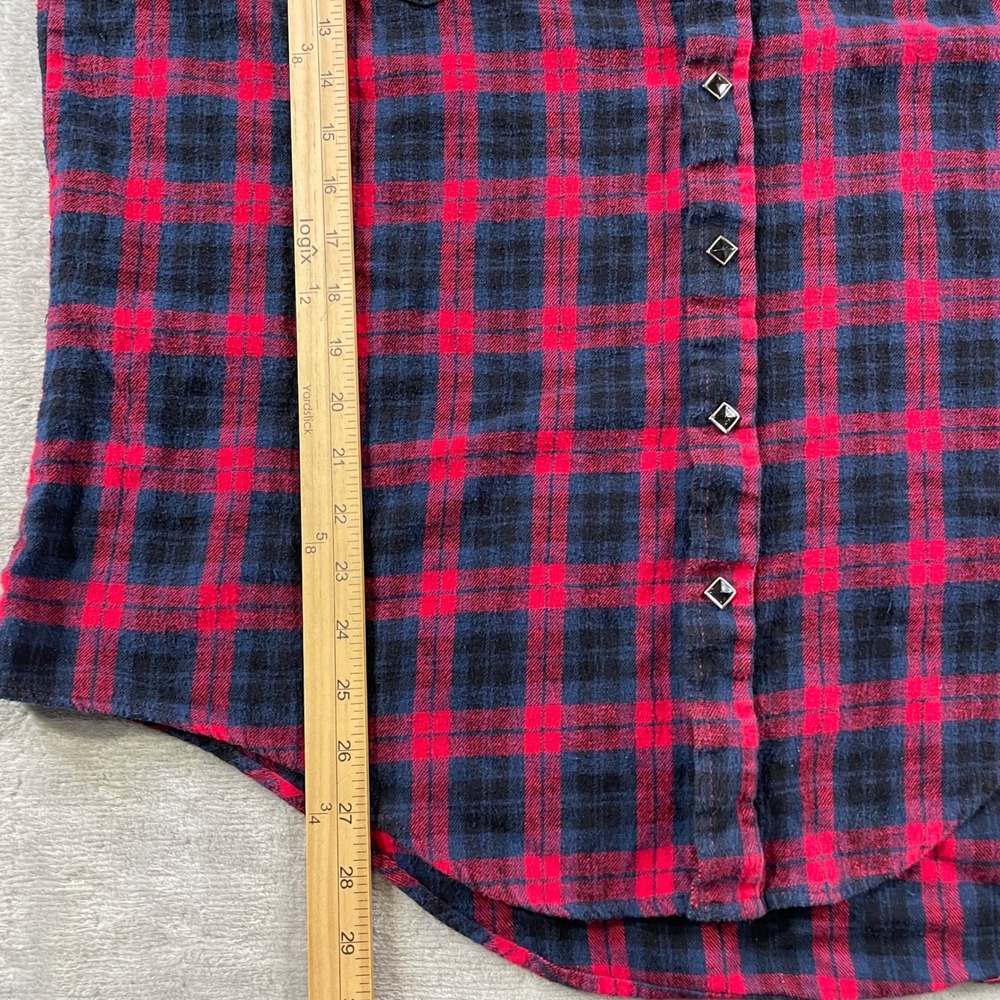 Vintage‎ Rockmount Ranch Wear Flannel Shirt Mens XL Red Plaid Sawtooth Snap USA - Picture 7 of 11